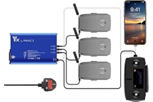 Tineer 5in1 Rapid Battery Charger Smart Multi Battery Intelligent Charging Hub Adapter for DJI Mavic 2 Pro/ Zoom Drone Accessory