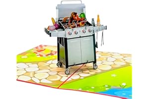 Three Dee Cards - 3D BBQ Pop Up Card for him - Perfect for Birthday, Fathers Day Dad, Anniversary Husband, Thank you Grandad, Thinking of You Pop-up Son