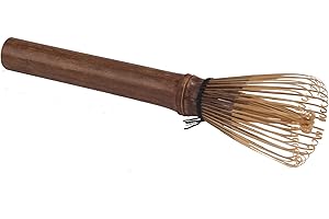 BambooMN Fouet japonais à matcha Chasen Long manche noir