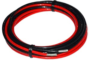 TUOFENG Cable eléctrico de calibre 10 (3m negro 3m rojo) Cable marino Cable primario Cable de alta tensión 1000V Automotriz Cable de alta temperatura 10 AWG Cables de cobre estañado Cable de conexión dura