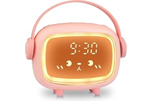 Potuopy Children's Digital Alarm Clock for Boys and Girls, Dinosaur Children's Alarm Clock Digital Clock with Light Snooze Alarm Countdown Volume Adjustable Children's Alarm Clock