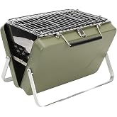 MallArt&reg; Taşınabilir Portatif Mangal - Katlanabilir Evrensel &Ccedil;anta Tipi K&ouml;m&uuml;rl&uuml; Barbek&uuml; Izgarası, Kompakt Katlanır Kamp Tipi 