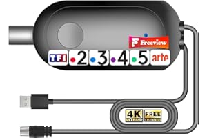 SZKALAK Amplificateur Antenne TV – Booster de Signal pour TNT/DVB-T2 – Compatible Télévision Numérique, Full HD et 4K UHD – Amélioration de la Réception Stable – Installation Facile avec Câble Coaxial