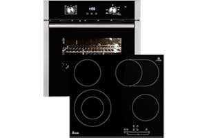 KKT KOLBE Herdset | 60cm Einbaubackofen EB8005ED + 59cm Kochfeld KK590RL | Pizzafunktion | Grill | Umluft | Heißluft | Timer 