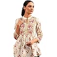 CLOTHI FAB Womens Cotton Printed Anarkali Short Top Kurti
