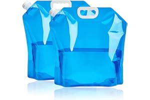 AYNKH 2Pcs Récipient à Eau Pliable 5L 10L Sac à Eau Pliable pour Le Camping, la Randonnée, Le Barbecue et Le Pique-Nique