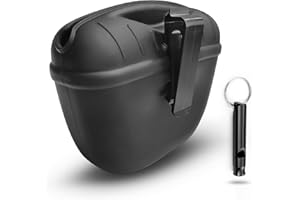 DEEDPF 1 x woreczek na smakołyki dla psów, silikonowa torba treningowa dla psów, przenośna torba na smakołyki dla psów z magnesem, automatyczne zamykanie i klips na talię, bezpłatny gwizdek treningowy