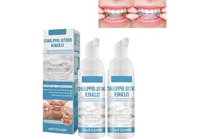 QKLOVNI Schiuma detergente per apparecchi orali, protesi, guardie notturne, fermi e allineatori, combatte l'alitosi, 60 ml (2 pezzi)