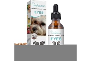 JINGLING Gouttes Pour Les Yeux Des Chats,Gouttes Pour Le Lavage Des Yeux Avec Un Matériau Doux - Tear Stain Remover Pet Eye Cleaner Pour Les Yeux Qui Coulent Larmes Rouges