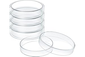 Huanyu Plato de Petri de 120mm 5 uds platos de Petri de vidrio con tapas plato de cultivo de laboratorio