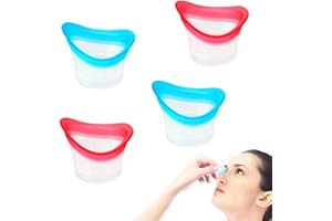 QHGPNT 4Pcs Eye Bath Cup, Reusable Silicone Eye Wash Cup,Eye Wash Bath Kit Effective Eye Cleansing Cup for Eye Rinse Portable Eye Care Tool Eye for Refreshing Cleaning Tired Eyes