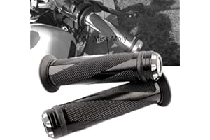 MISS MOLY Puño de Manillar Moto, Universal 7/8" Puño Aluminio de Motocicleta Manillar