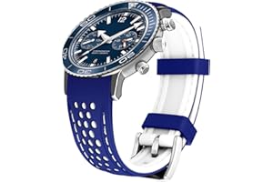 Kai Tian Durable Bracelet En Silicone Bicolore Extrémité Incurvée 20mm 22mm Sport Automobile Bracelet En Caoutchouc Bleu Orange Rouge Noir Vert Armée vert Hommes Femmes