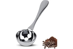 Hominas Cuchara Medidora Para Condimentos De Café De 15 Ml, Dosificador Cafe Molido Tablespoon Scoop De Acero Inoxidable De Mango Largo Para Granos De Café O Té
