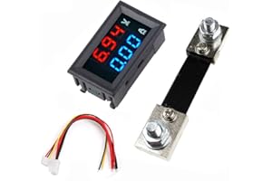 DollaTek 0.56 Pollici Blu Rosso Doppio Display a LED Mini voltmetro Digitale amperometro DC 100 V 100A Pannello amp voltaggio misuratore di Corrente Tester