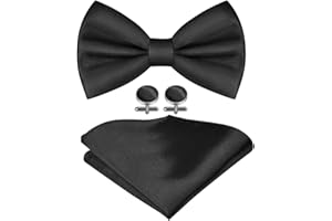 URAQT Pajaritas Hombre, Pajarita Niño de Color Solido Clásico Ajustable, Bow Tie Elegante con Gancho con Nudo, Accesorios Ropa Hombre para Business Fiesta Bodas Oficina Regalo de Hombres