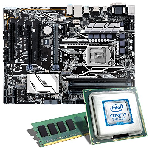 Intel Core i7-7700K / ASUS PRIME Z270-K Mainboard Bundle / 4GB | CSL PC Aufrüstkit | Intel Core i7-7700K 4x 4200 MHz, 4GB RAM, Intel HD Graphics 630, GigLAN, 7.1 Sound, USB 3.1 Gen 2 | PC Tuning Kit