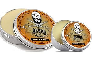 Beard Balm & Mustache Wax Styling Set (Sweet Orange). 30ml Beard Balm & 15ml Mustache Wax. Conditioning, Strengthening and Styling Money Saving Combo from The Beard and The Wonderful.