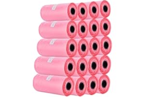 WOSUME Baby Garbage Bag Mülltüten Einweg-müllsäcke Bag Disposable Emesis Bag Diaper Storage Bag,20 Rollen Baby Clean Up Bag Baby Abfallbeutel Adult Windeln Baby Waste Pink Für Nasse Badeanzüge Für Kinder