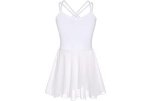 FONLAM Vestido Maillot de Ballet para Niña Conjunto de Dos Piezas Leotardo + Falda Danza Baile Maillot Gimnasia Niña Infantil