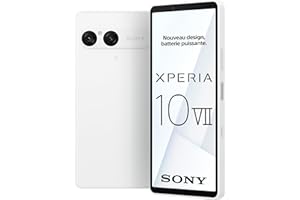 Sony Xperia 10 VII - 6,1 Pouces 19,5:9 OLED avec 120 Hz, Batterie 5 000 mAh, Objectif Ultra Grand Angle 16 mm, Audio 3,5 mm, Android 15, IP65/68, Double SIM Hybride, Blanc