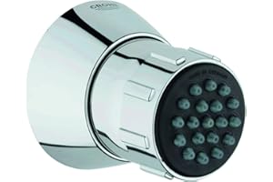 GROHE Relexa Pommeau de Douche Latéral 2 Jets (Normal/Massage), Tête Rotative, Chromé, 28286000 (Import Allemagne)