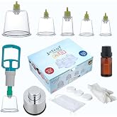 Extantmatic Cupping Set - Detailed Cupping and Cup Set with Automatic 7 Needle Cutting Device - Make Your Own Cupping