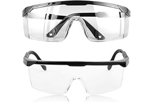 AMSNINK 2 Stück Schutzbrillen, schutzbrille arbeitsschutzbrille, schutzbrille staubdicht, sicherheitsbrille, uv schutzbrillen, fahrradbrille für brillenträger, Für Labore, Radfahren Unter Anderem