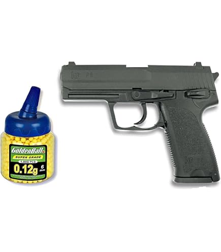 HFC HG 125B Green Gas Airsoft – Calibre 6 Mm, 0.5 J, Chargeur 16 Billes, Lot Avec Gaz Et 1000 Billes