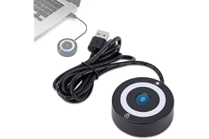 Dator USB fingeravtrycksläsare, med färgskiftande lampor, kapacitiv fingeravtrycksigenkänning programvara lås med färgskiftande lampor när den är på, kompatibel med Windows 10/11
