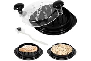 FYEME Chicken Shredder with Clear Lid and Handle Chicken Shredder Tool BPA Free Twist for Ground Beef Pulled Pork and Chicken Dishwasher Safe Chicken Shredder Machine for Shredding Pork Chicken