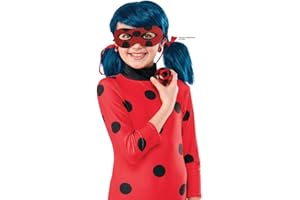 RUBIES - Miraculous Officiel - Kit Accesoires LadyBug enfant avec un Loup pailleté + un Yo-Yo + des Boucles d'oreilles à clip. Idéal pour Carnaval, Halloween ou aniiversaire LadyBug Miraculous