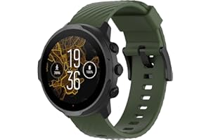 Yikamosi Compatible con Suunto 7 Correa/Suunto 9 Correa,24MM liberación rápida Silicona Suave Cierre de acero inoxidable Correas de Repuesto para Suunto 7/Suunto 9/Suunto 9 Baro