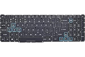 KBRPARTS Replacement Keyboard for Acer Nitro 5 AN515-45 AN515-54 AN515-55 AN515-57 AN515-58 AN517-51, Predator Helios 300 PH315-52 PH315-53 PH317-53 Series Laptop Black with RGB Backlit US Layout