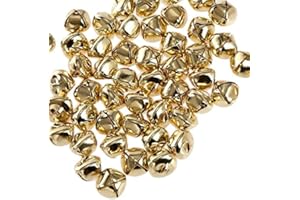 Kleenes Traumhandel Goldene Kreuzschellen Glöckchen - 100 Stück, 15 mm, Eisen