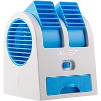 SHOPTOSHOP Mini USB Fragrance Air Cooling Fan Portable Desktop Dual Blower Bladeless Air Cooler - Assorted Color (Standard)