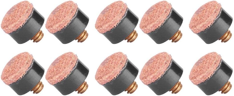 Dioche 10 Piezas Puntas de Taco de Billar, Cochecito de Billar, Piezas de Repuesto de Punta(11mm)