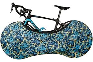 LKJYBG Bike Wheel Cover, Dustproof Bicycle Wheel Cover for Indoor Outdoor Storage, Washable Bike Storage Bag, Stretchy Dust Cover for All Bicycles blue