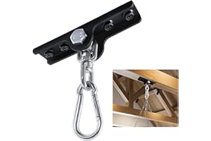VANROUG Ceiling Hook Hanging, Heavy Duty Bag Hangers, 360° Rotatable Wall Ceiling Mount, Wooden Beam Hook for Boxing, Muay Thai Training, Aerial Yoga, Swing and Hammock