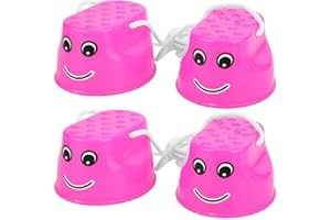 Alvinlite Pieds Marche Jouet Seau échasses Enfant échasse Marche Tasse Enfants Pas à Pas Jouet Marche échasses en Plastique équilibrage échasses pour Enfants Enfants(Rouge)