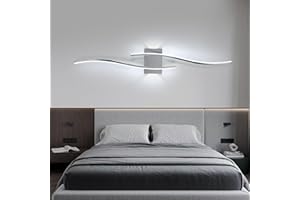 Comely Applique LED da Parete Interno, 27W 3000LM Applique Camera da Letto Moderno, 6500K Luce Bianca Fredda Lampada da Parete LED per Camera da Letto, Soggiorno, Corridoio