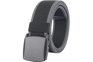 LionVII Ceinture Élastique Homme, Boucle en Plastique, Unisexe Sangle de Ceinture Entièrement Réglable pour le Travail