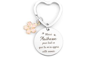 QWZIFY Cadeau Maitresse D'école Fin D'année Porte Clé Maitresse Cadeau Atsem Maternelle Cadeaux Maitresse D'école Cadeau Fin D'année Maitresse Cadeau MaîTresse Cadeau Professeur Cadeau Maitresse Fin D'année
