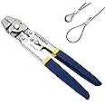 Dechengbao Wire Rope Crimping Swaging Tool, Cable Crimps up to 2.2mm, Stainless Steel Wire Rope Crimping Tool,Wire Crimping Tool, for Aluminum Oval Sleeves, Crimp Ferrules, Crimping Loop Sleeve