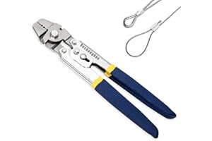 DECHENGBAO Piegatore per cavo metallico per aggraffatura di lenze fino a strumenti di crimpatura fino a 2,2 mm, strumento di piegatura in acciaio inossidabile resistente