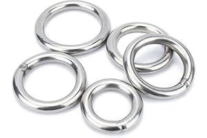 Metall-O-ring, sömlösa ringar 304 rostfritt stål sömlöst svetsad O-ring flera storlekar 10-pack
