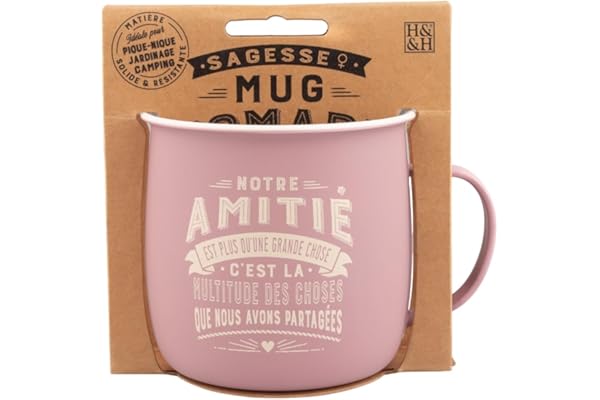 MUG NOMADE - Mug à thé et café personnalisé Amitié - cadeau pour Homme et Femme, Couleurs Pastel