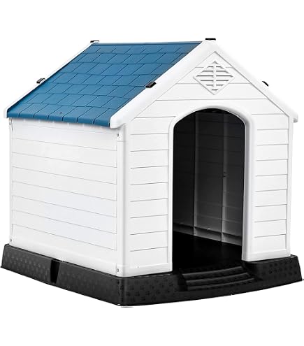 Niche Pour Chien Extérieur XXL En PP - 75x58x65 Cm - Imperméable, Ventilée, Porte Verrouillable