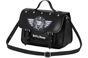 Betty Boop Motor Love-Satchel Shoulder Bag-Backpack, Black, 27 x 19 cm
