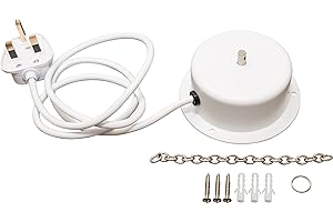 FX LAB FXLAB 1 RPM Mains Mirror Ball Motor With Smooth Ultra Quite Rotation, Fitted UK Plug, Fixing and Hanging Kit for Glitter Mirror Balls Up to 3 kg